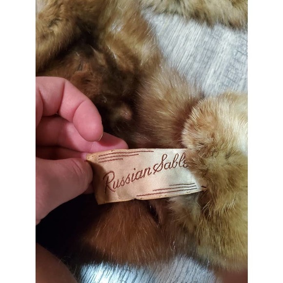 Vintage 40s The Tailored Woman New York Russian Sable Fur Stole / Shawl / Scarf - Picture 3 of 9